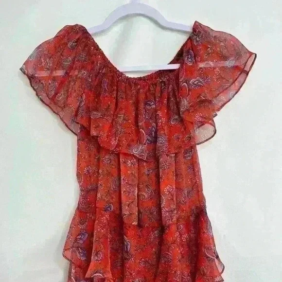 NEW Misa Los Angeles Kiera Maxi Dress in Aranciatta Paisley Size Xtra Small